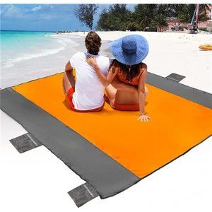 Beach Blanket, Sandfree Beach Mat ‎108"x85.2" for 7 Persons, XL Beach Blanket